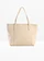 Grote shopper in verschillende materialen, Kleur: sand
