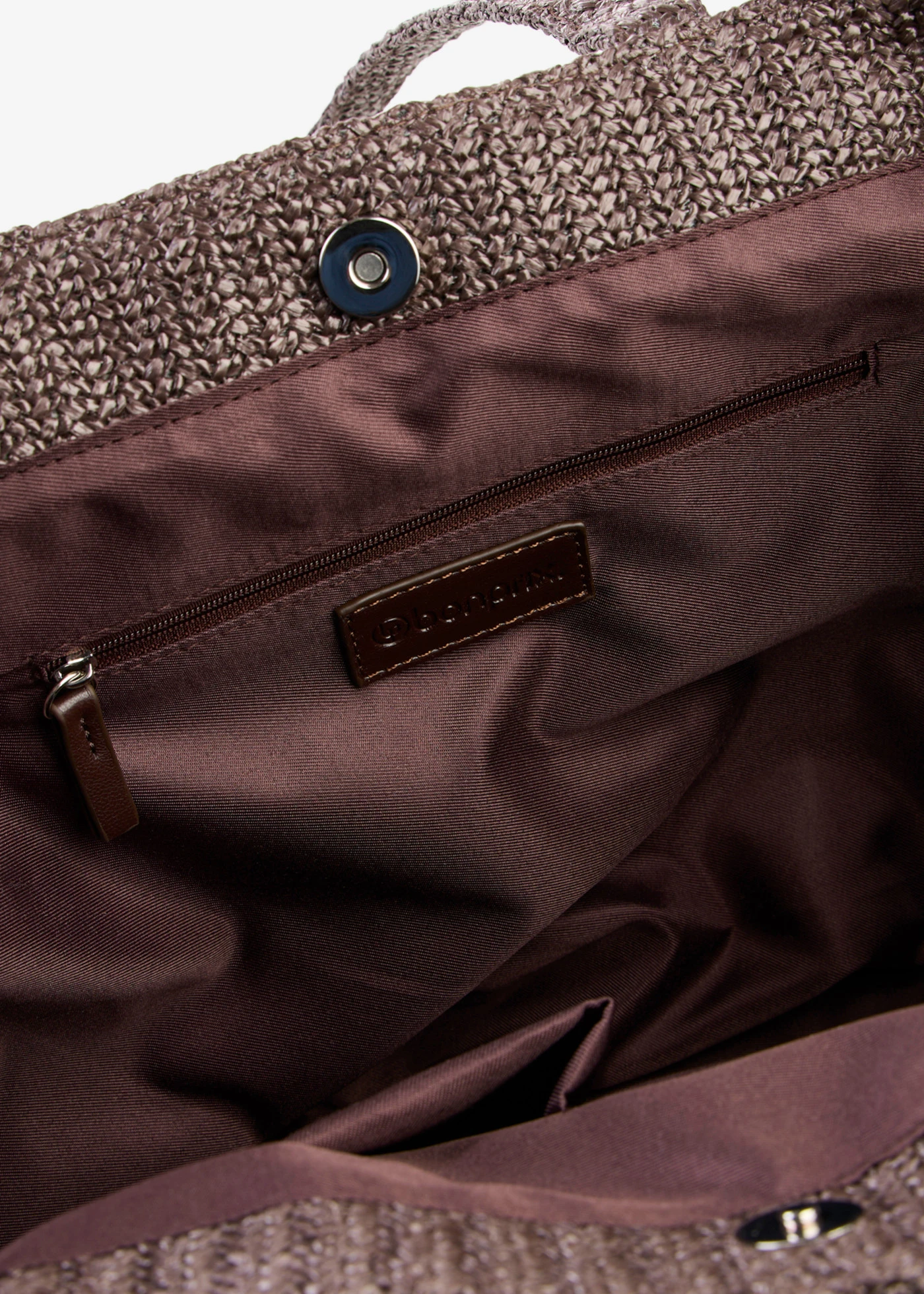 Torba typu shopper w optyce plecionki • ciemnobrązowy • sklep bonprix