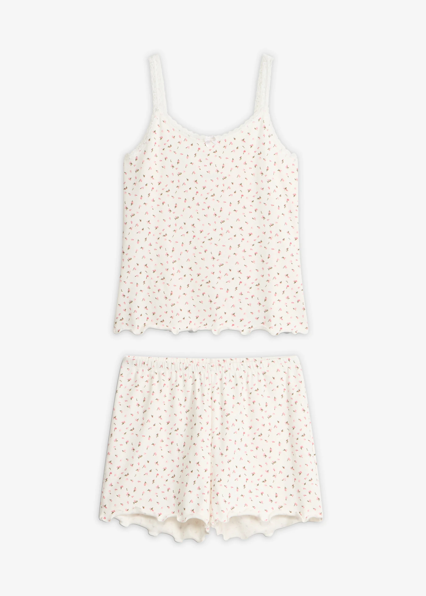 Rip shortama • wolwit gebloemd • bonprix online shop