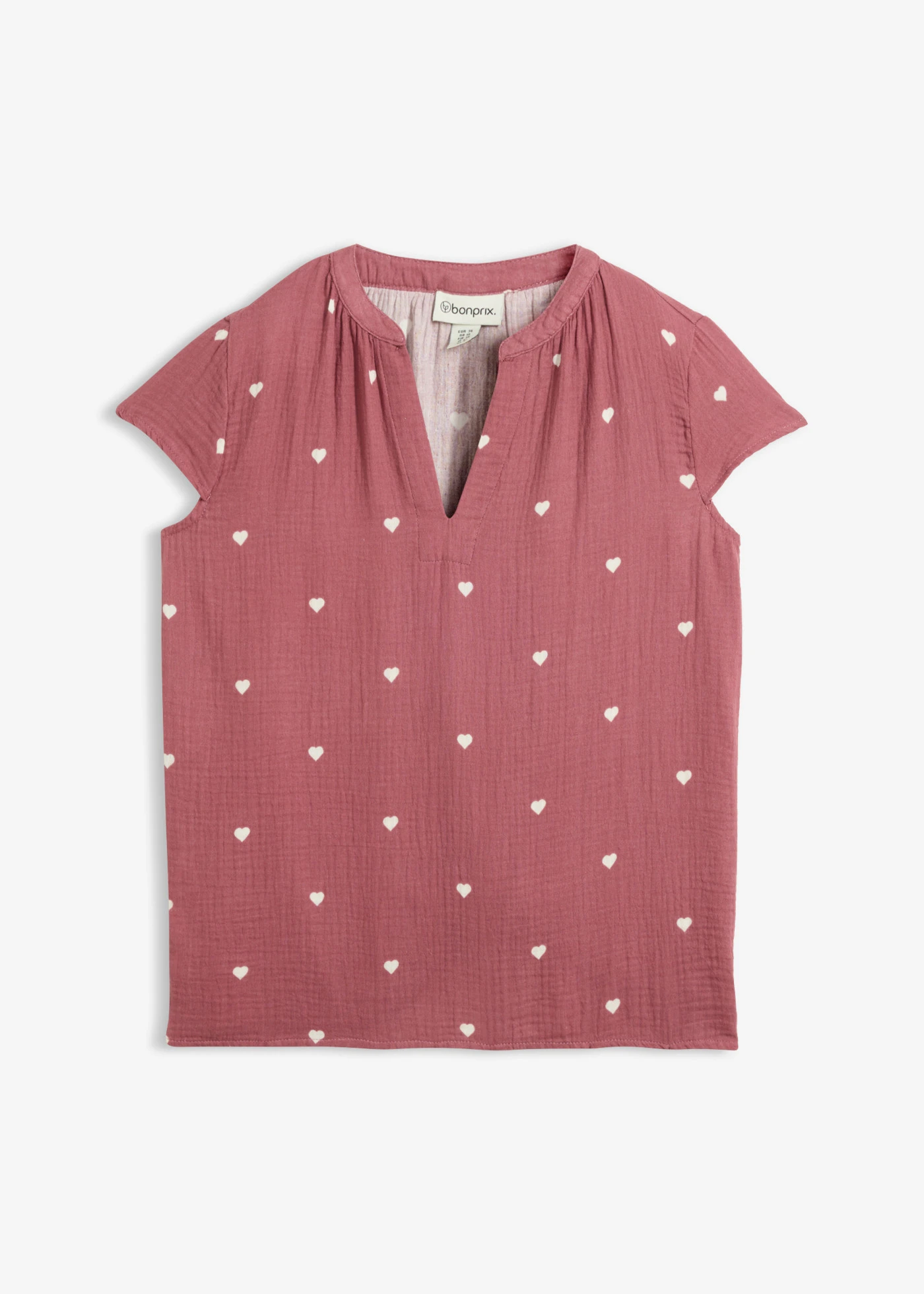 Mušelínová tunika • jemně bobulovo-přírodní bílá s potiskem • bonprix obchod