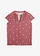 Tuniek van mousseline, Kleur: soft bessen-wolwit met print