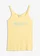 Top ripsat din bumbac organic 100%, culoare: galben deschis