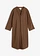 Robe-tunique texturée en viscose majoritaire, Couleur: marron