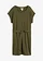 Rochie din tricot din bumbac 100%, culoare: oliv închis