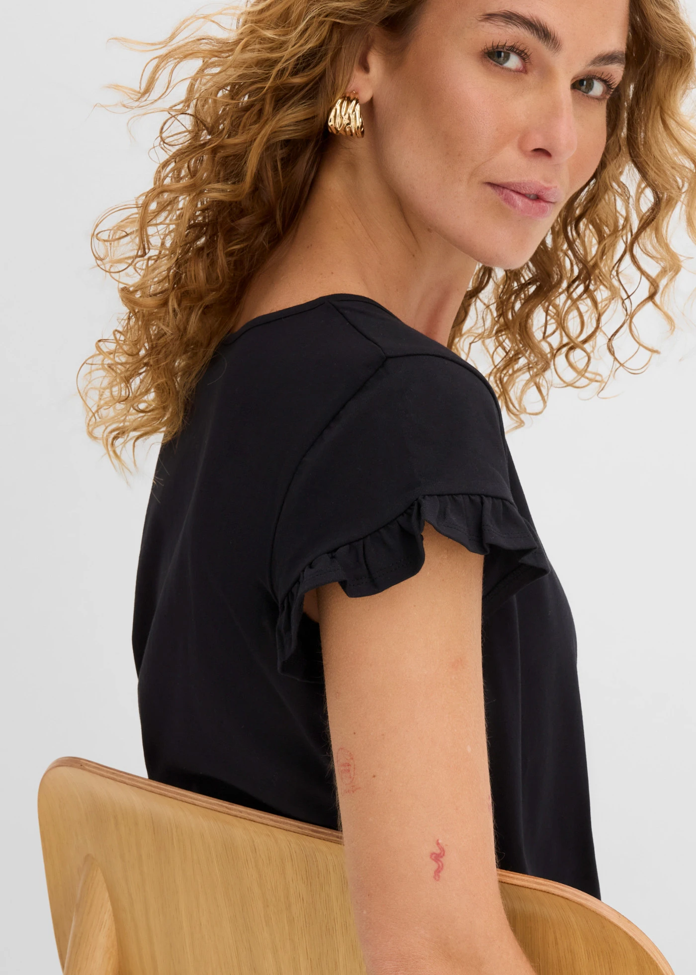 Tricou din bumbac 100% • negru • magazin bonprix