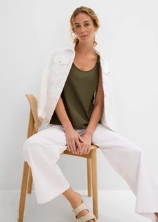 Débardeur 100% coton • olive foncé • Boutique bonprix