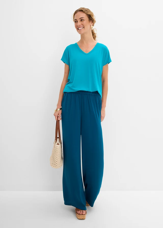 T-shirt en viscose mélangée • bleu lagon • product-page.page-title-suffix