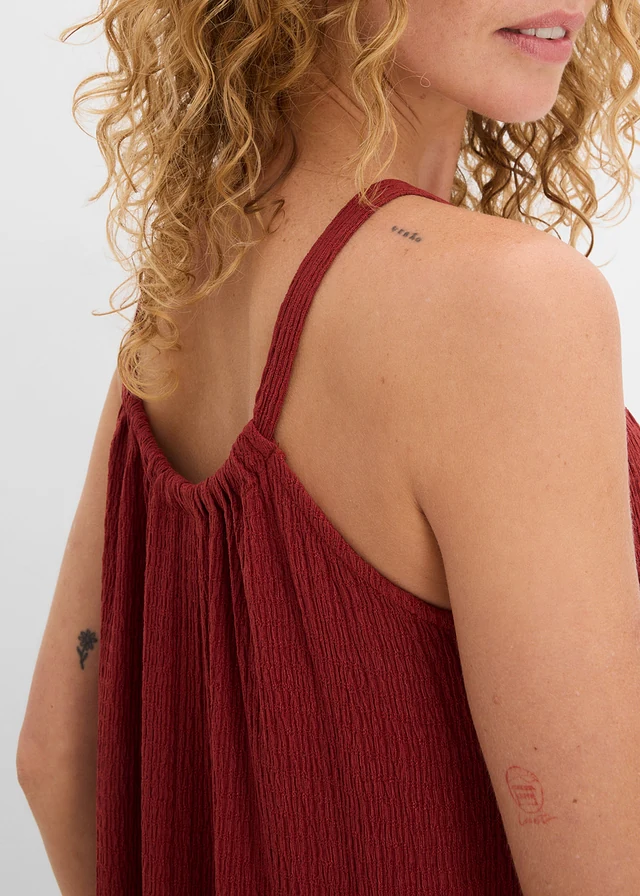 Robe légère à bretelles en crêpe • rouge désert • product-page.page-title-suffix