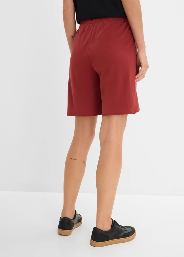 Bermuda taille extensible en matière douce • rouge désert • product-page.page-title-suffix