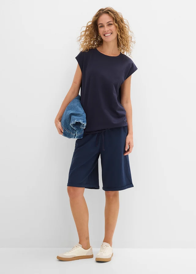 Sweat-shirt 100% coton, Couleur: bleu foncé