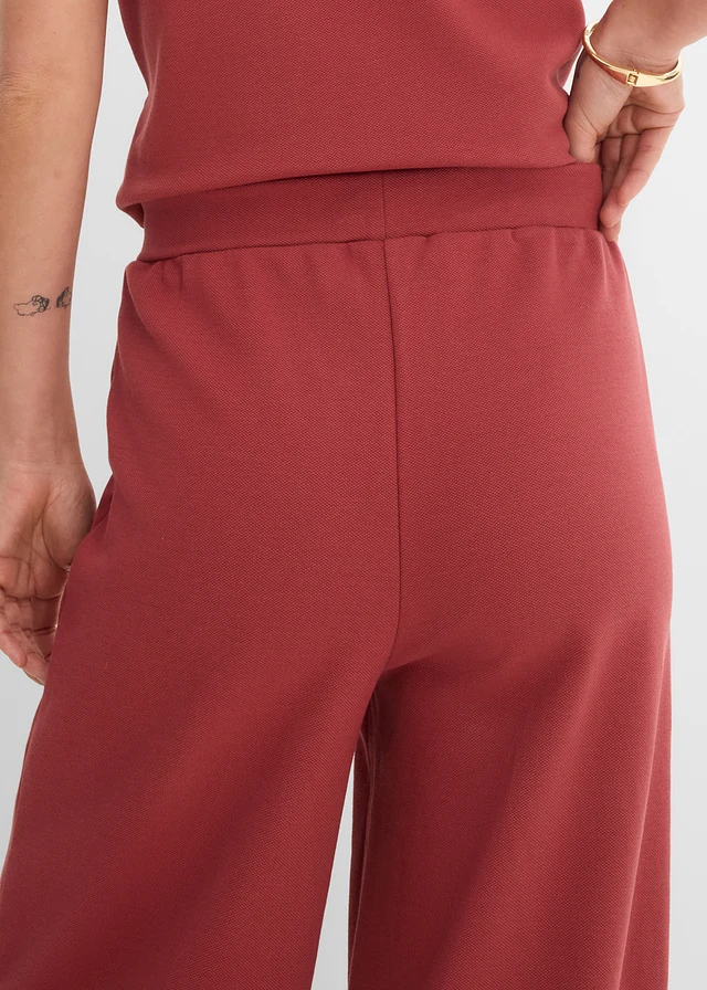 Marlene Dietrich broek van piqué • woestijnrood • product-page.page-title-suffix