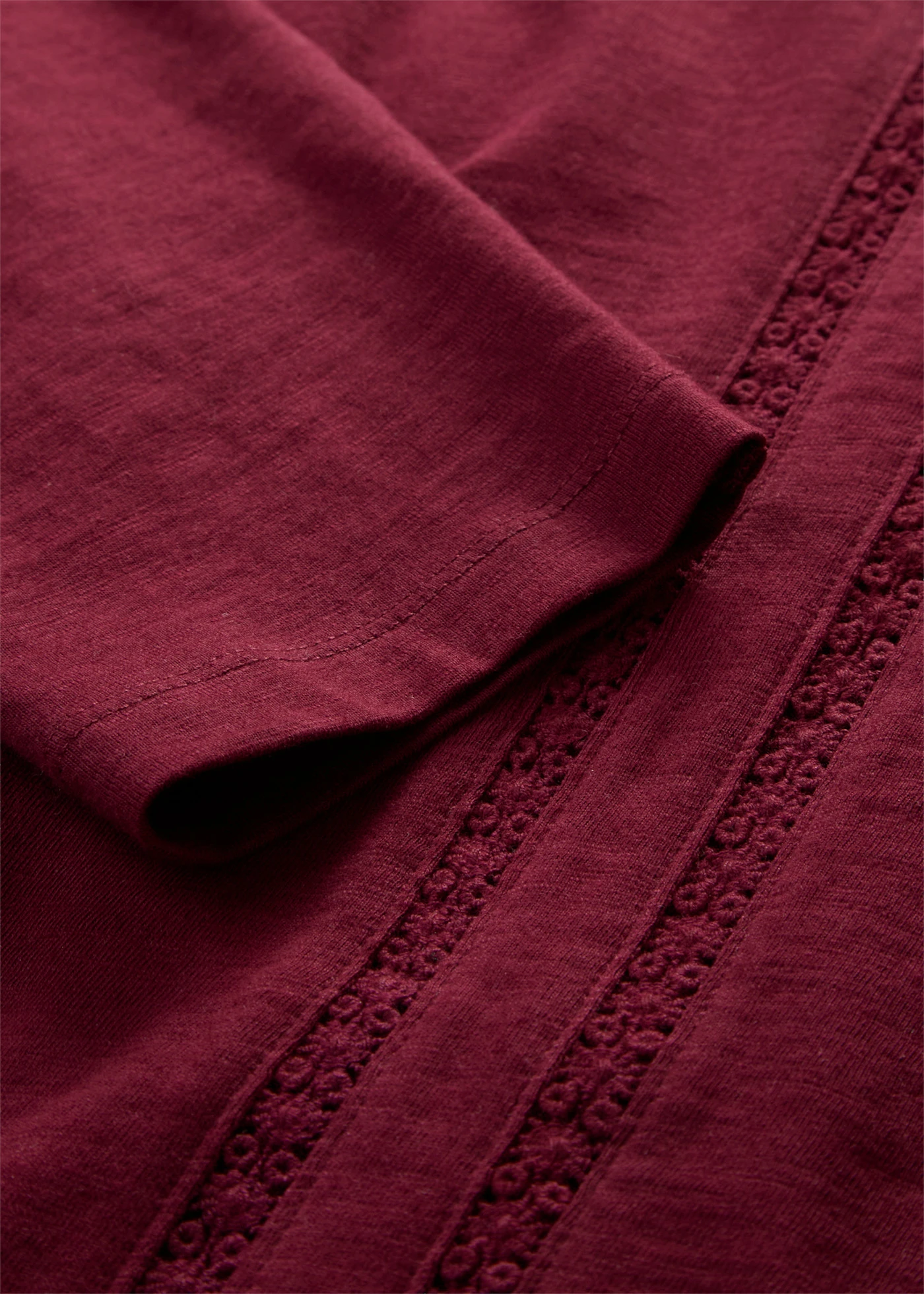 T-shirt à dentelle 100% coton • rouge érable • product-page.page-title-suffix