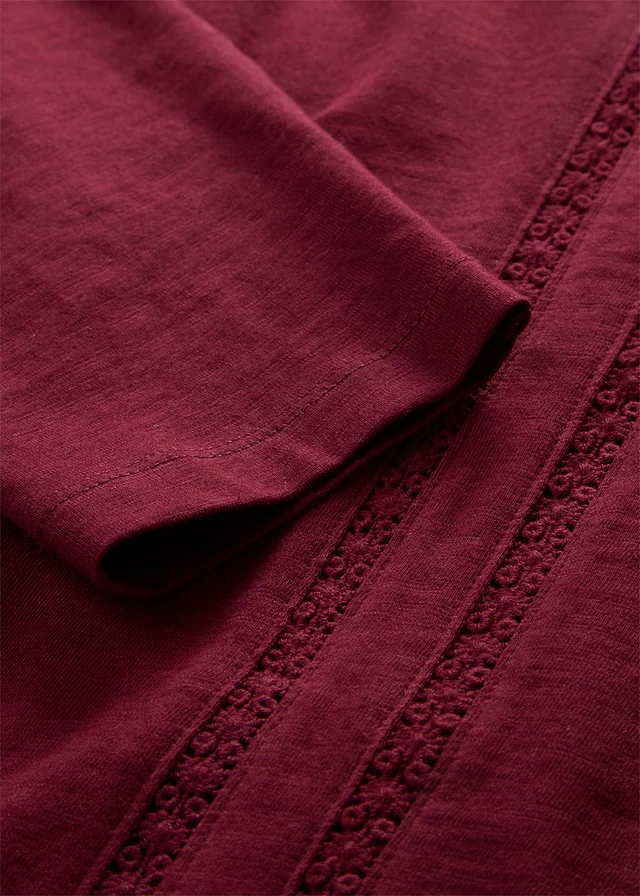 T-shirt à dentelle 100% coton • rouge érable • product-page.page-title-suffix