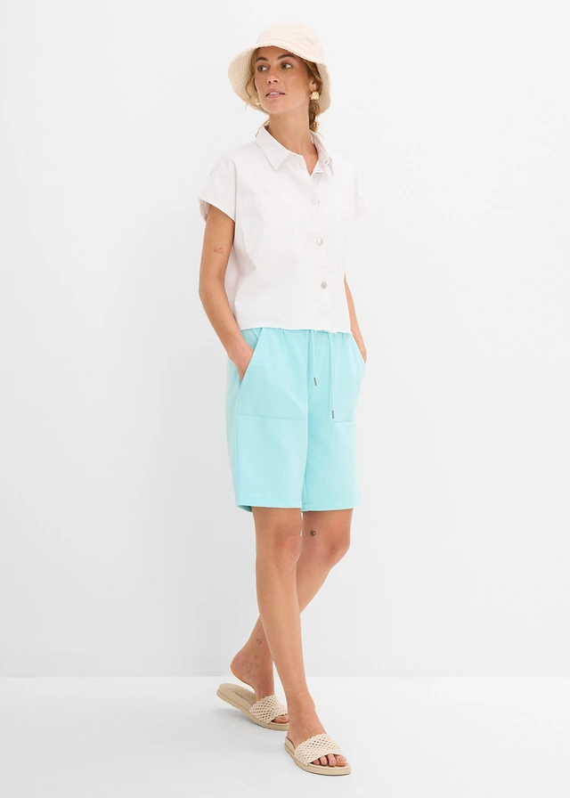 Pantaloni scurți casual cu buzunare • albastru/acvamarin • magazin bonprix