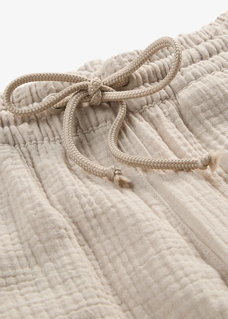 Pantaloni palazzo din muselină vaporoasă • gri-piatră • magazin bonprix