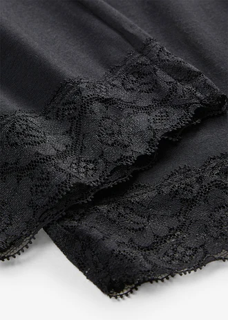 Capri legging csipke részlettel • fekete • bonprix áruház