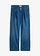 Wide leg jeans met high waist en comfortband, cropped, Kleur: blue stone