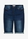 Dżinsowe bermudy z wygodnym pasem, średni stan, kolor: nocny niebieski denim