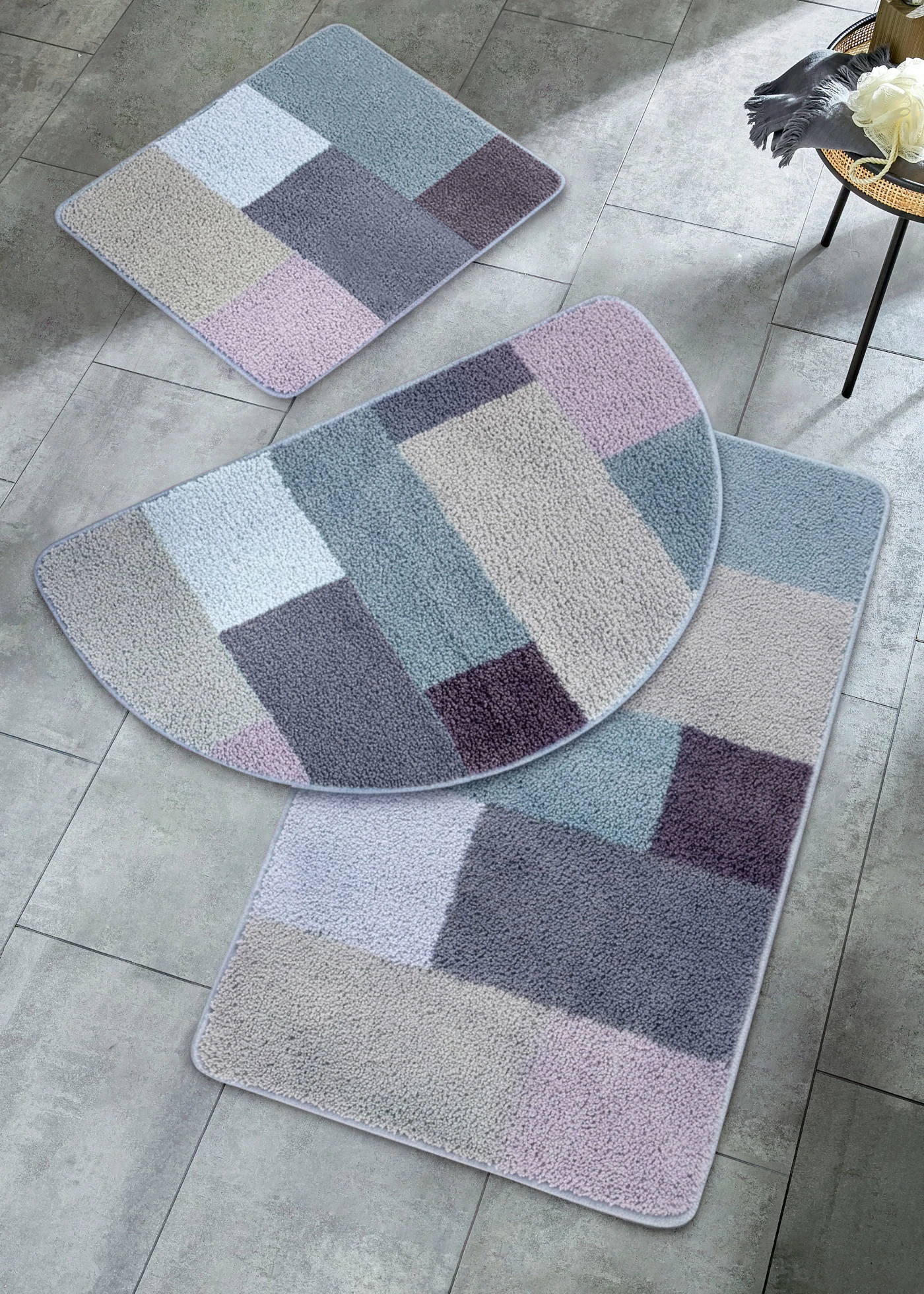 Getufte badmat met pastelkleuren • lichtblauw + andere kleuren • bonprix online shop