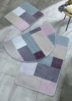 Tapis de bain tufté aux couleurs pastel, Couleur: bleu clair