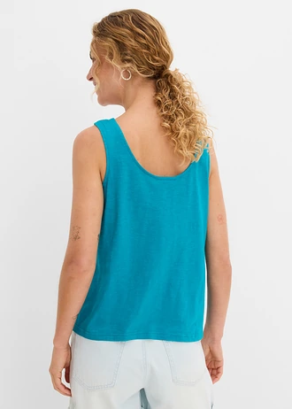 Débardeur 100% coton, Couleur: bleu lagon