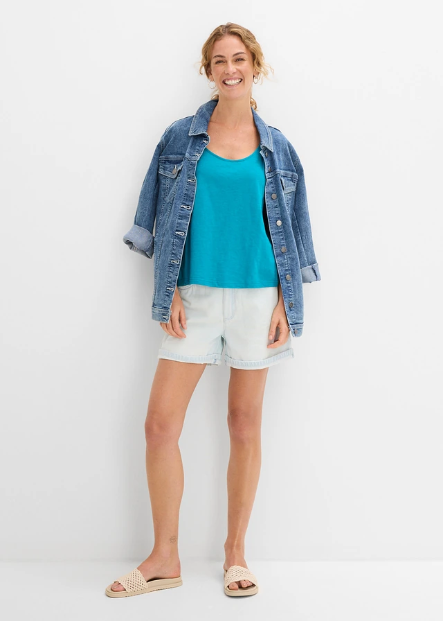 Débardeur 100% coton • bleu lagon • product-page.page-title-suffix