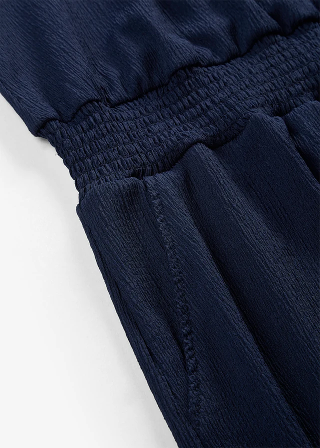 Combinaison en crêpe jersey texturé • bleu foncé • product-page.page-title-suffix