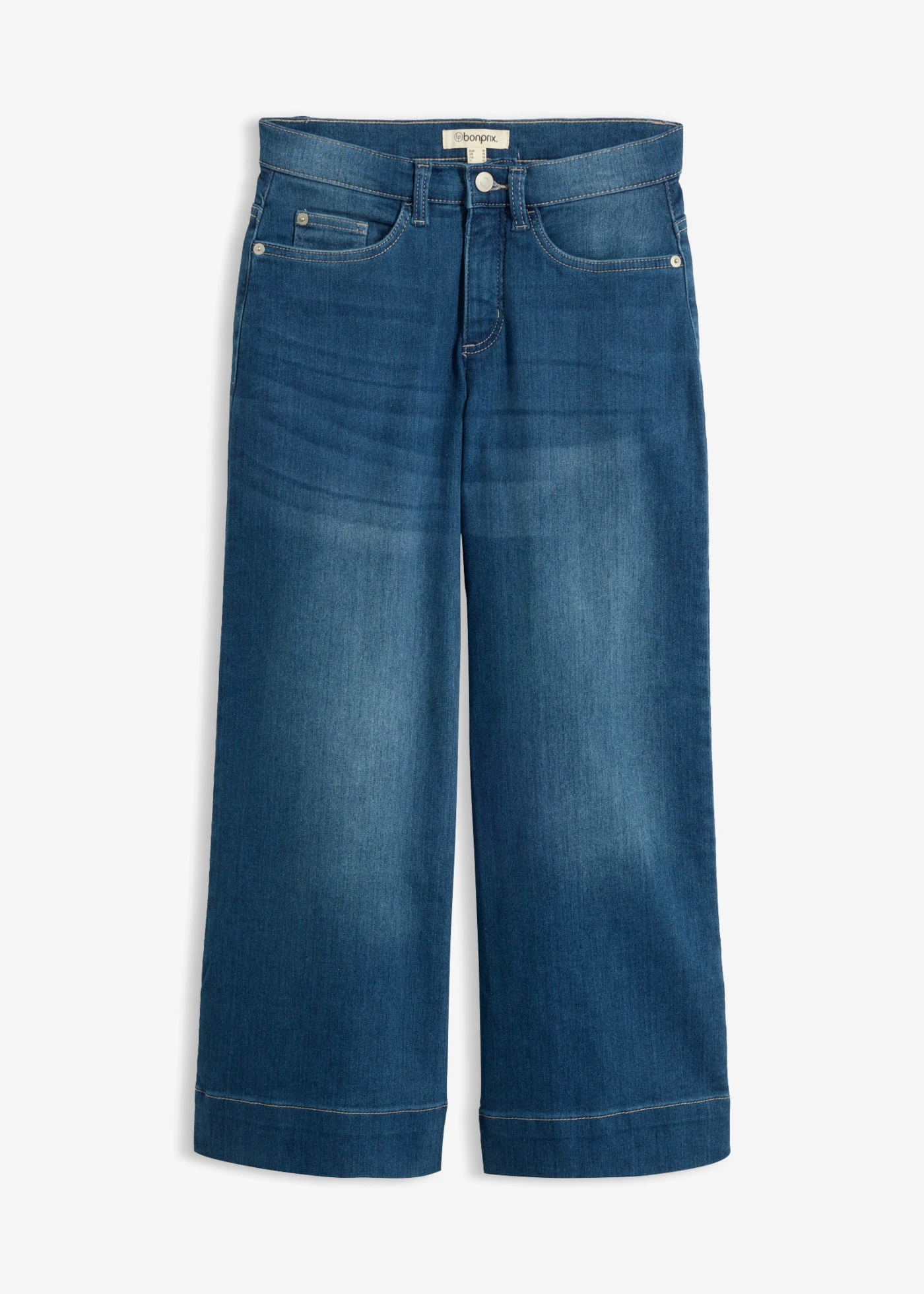 Ultra soft 7/8 jeans, culotte • blauw used • bonprix online shop