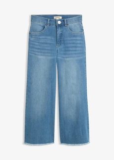 7/8 džíny, Wide Fit • světle modrý denim used • bonprix obchod