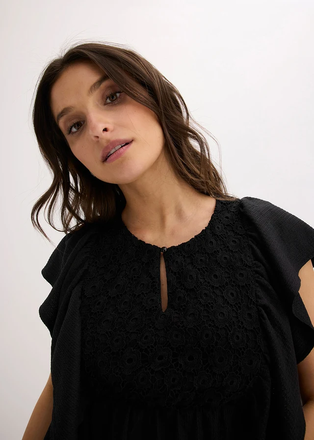 Blouse en crêpe texturé • noir • product-page.page-title-suffix