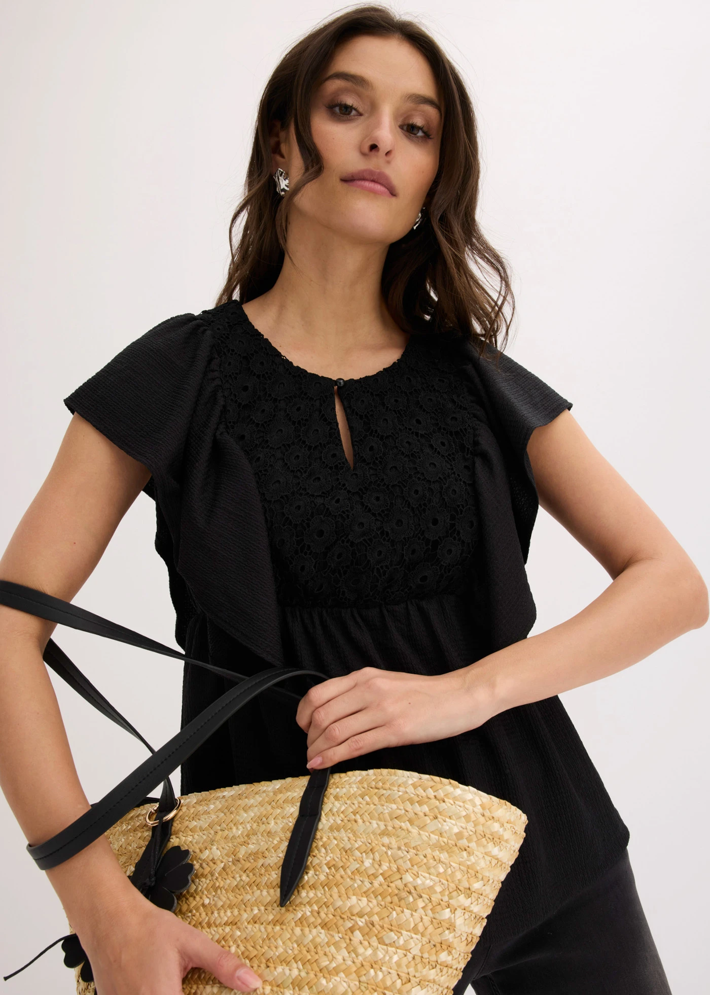 Blouse en crêpe texturé • noir • product-page.page-title-suffix