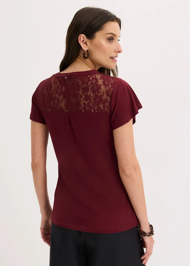 Henley shirt in een viscosemix • esdoornrood • product-page.page-title-suffix