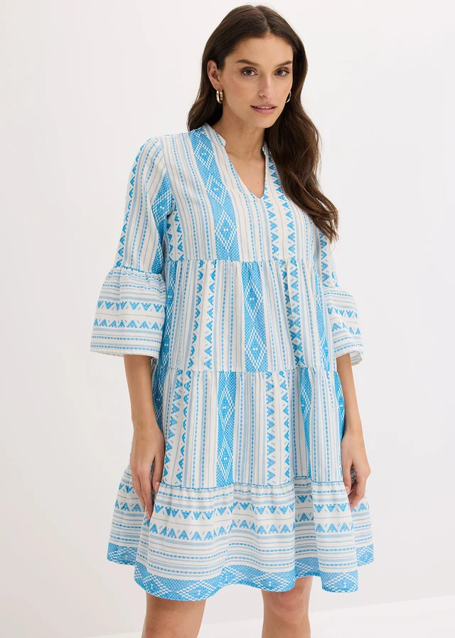 Robe-tunique • écru-bleu méditerranée • product-page.page-title-suffix