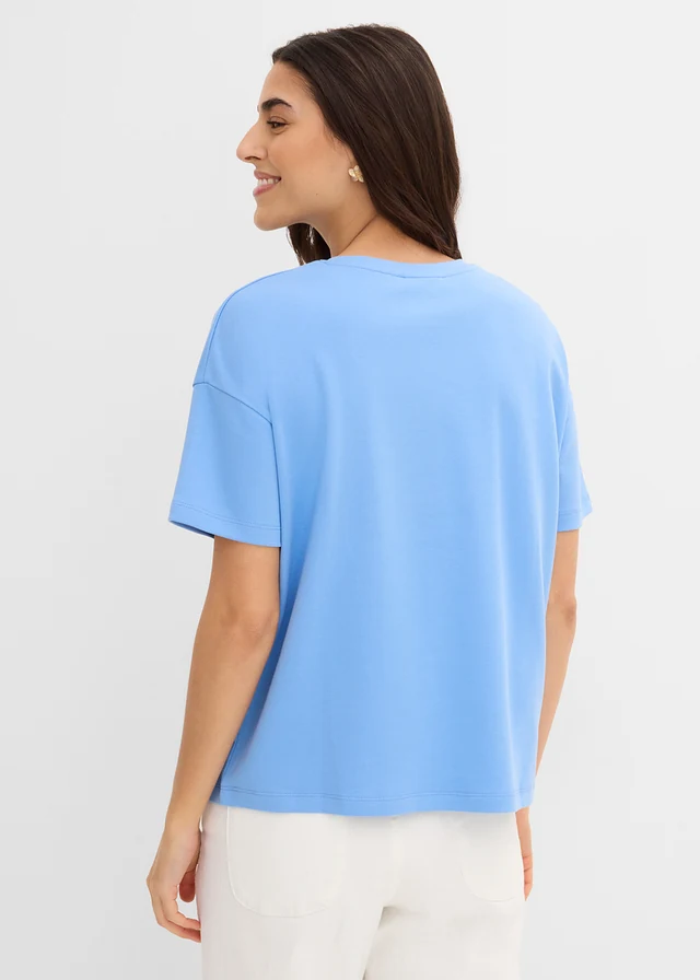 T-shirt van zwaar biologisch katoen • middenblauw • product-page.page-title-suffix
