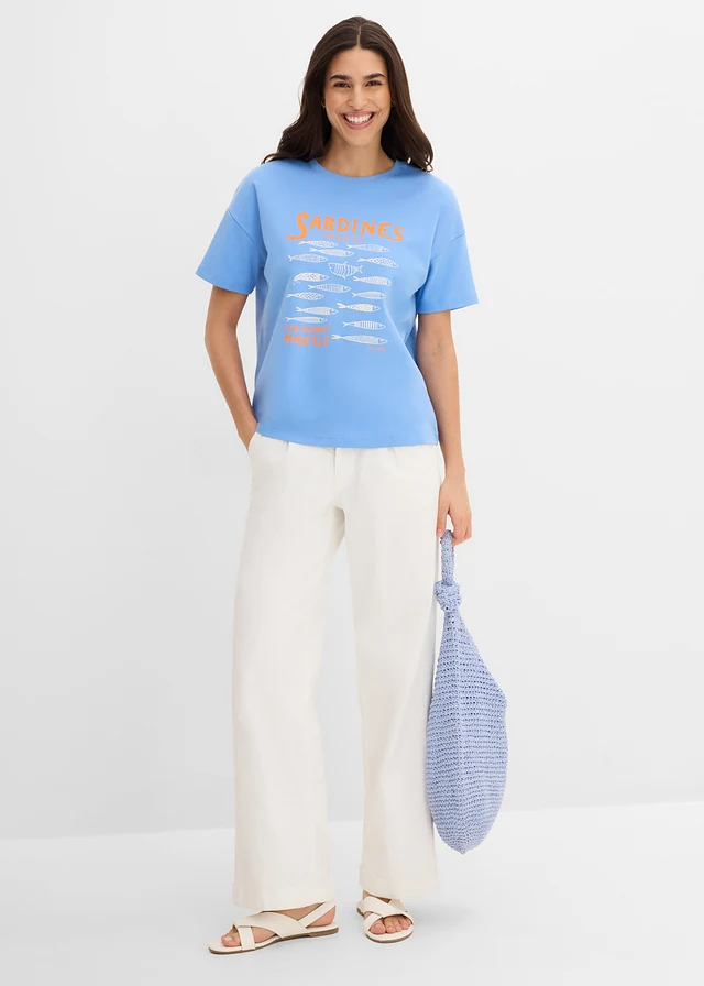 T-shirt van zwaar biologisch katoen • middenblauw • product-page.page-title-suffix