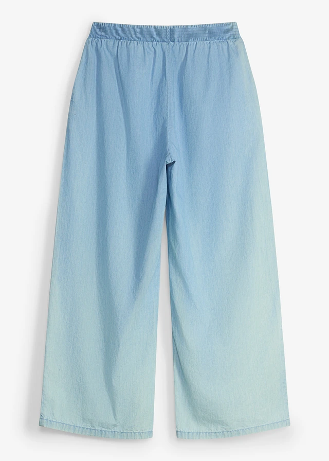 Jupe-culotte 100% coton à taille élastiquée