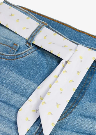 Pantaloni scurți de blugi stretch, cu cordon • bleu denim • magazin bonprix