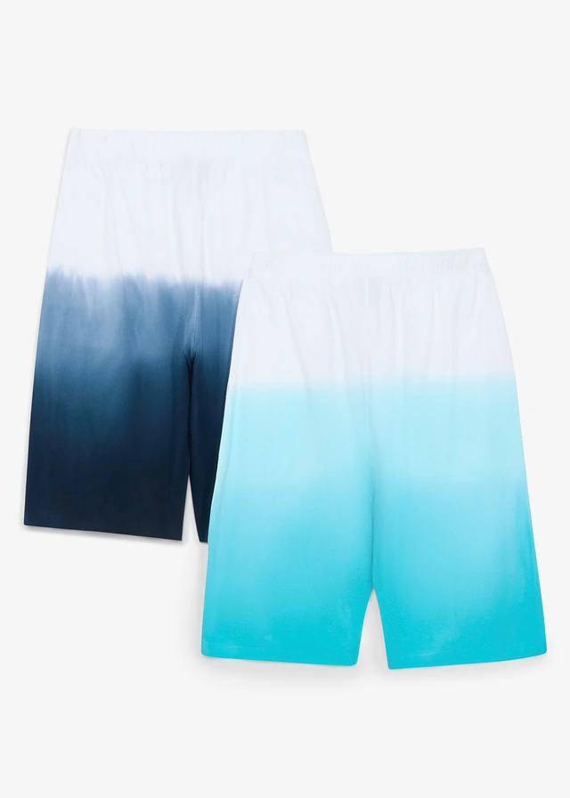 Lange jersey bermuda van biologisch katoen (set van 2)