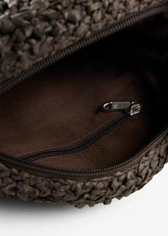 kleine ronde rieten schoudertas • donkerbruin • bonprix online shop