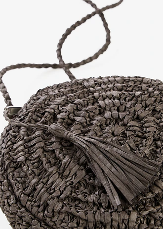 kleine ronde rieten schoudertas • donkerbruin • bonprix online shop