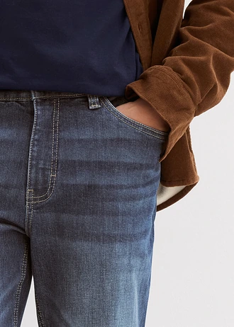 Jeansy regular fit, o kroju bootcut • granatowy denim • sklep bonprix