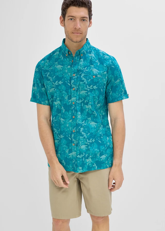 Chemise manches courtes en seersucker