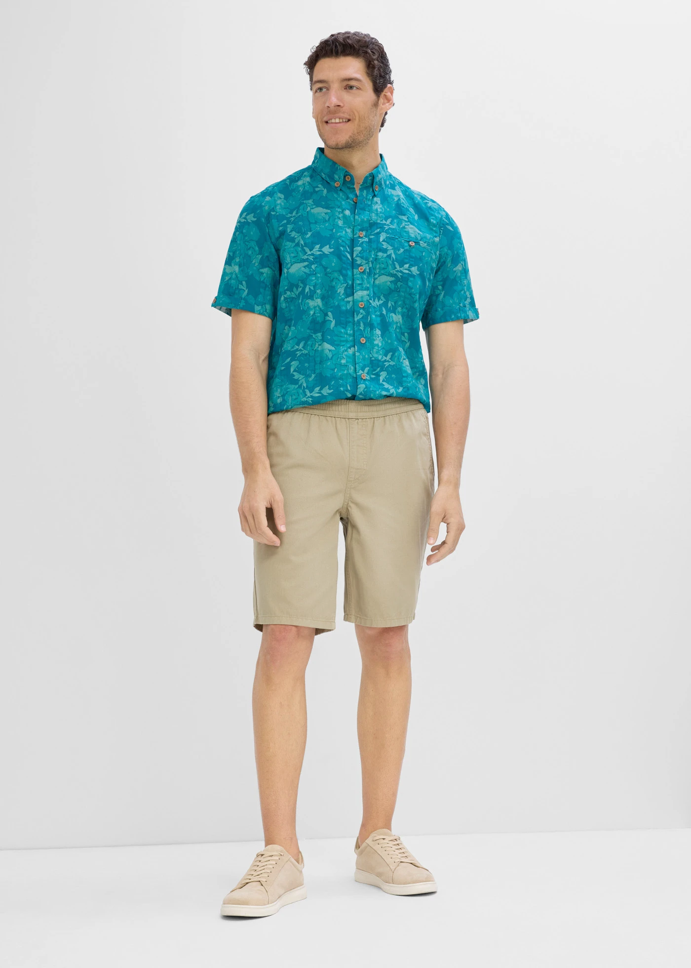 Chemise manches courtes en seersucker • bleu océan • product-page.page-title-suffix