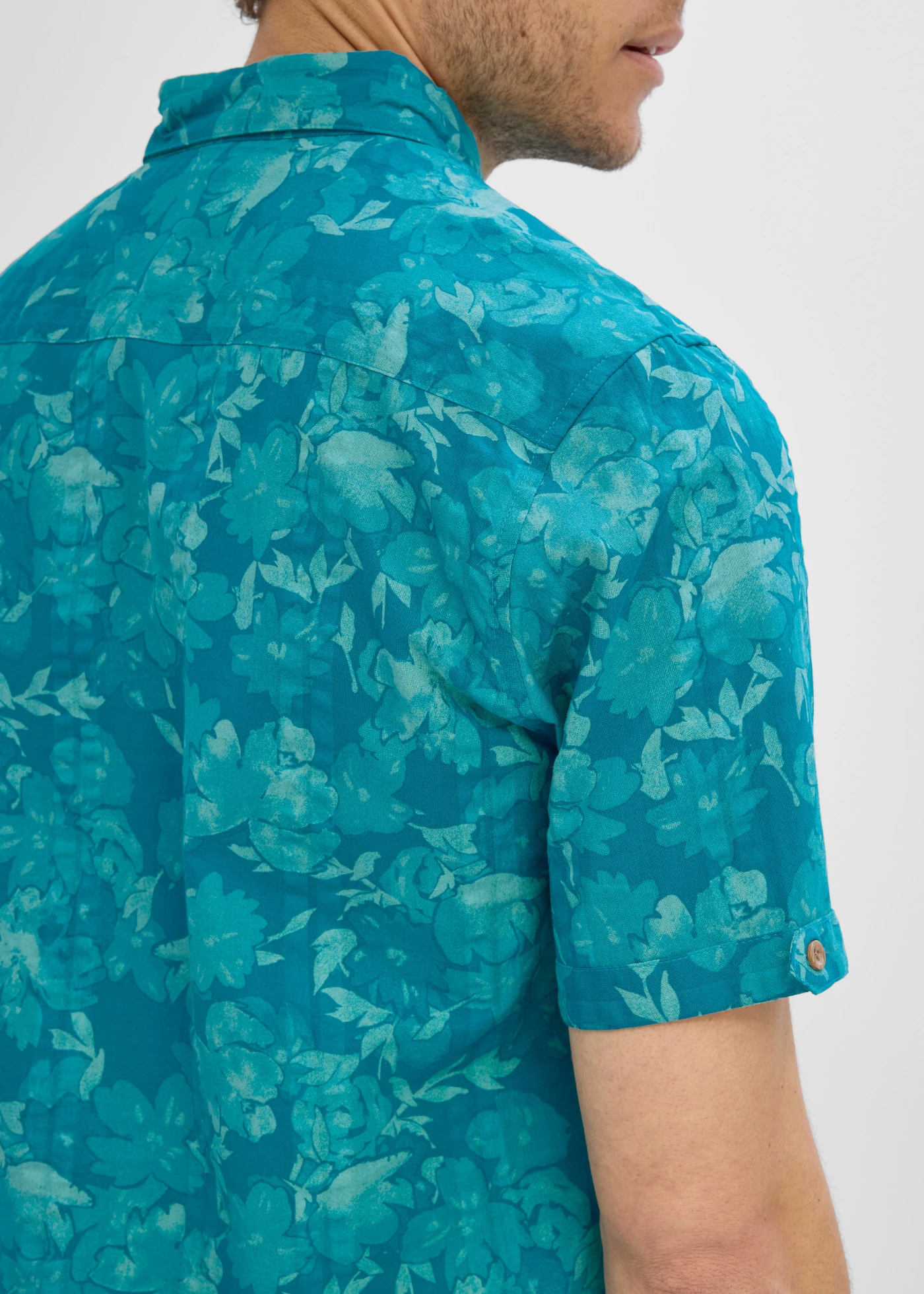Chemise manches courtes en seersucker • bleu océan • product-page.page-title-suffix