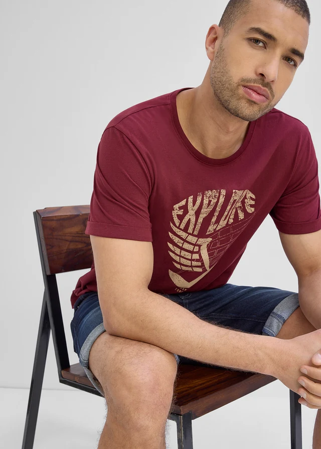 T-shirt 100% coton • rouge érable imprimé • product-page.page-title-suffix