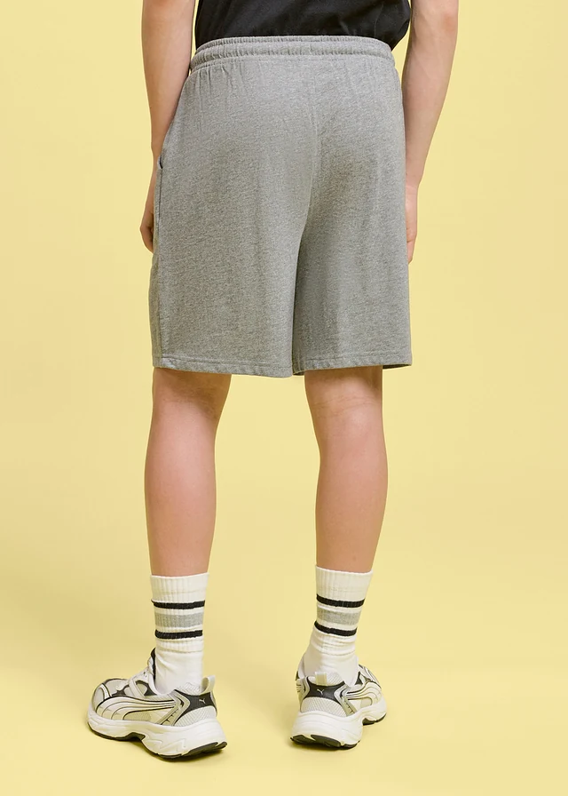 Lichte jersey short (set van 2), Kleur: donkerblauw+grijs gemêleerd