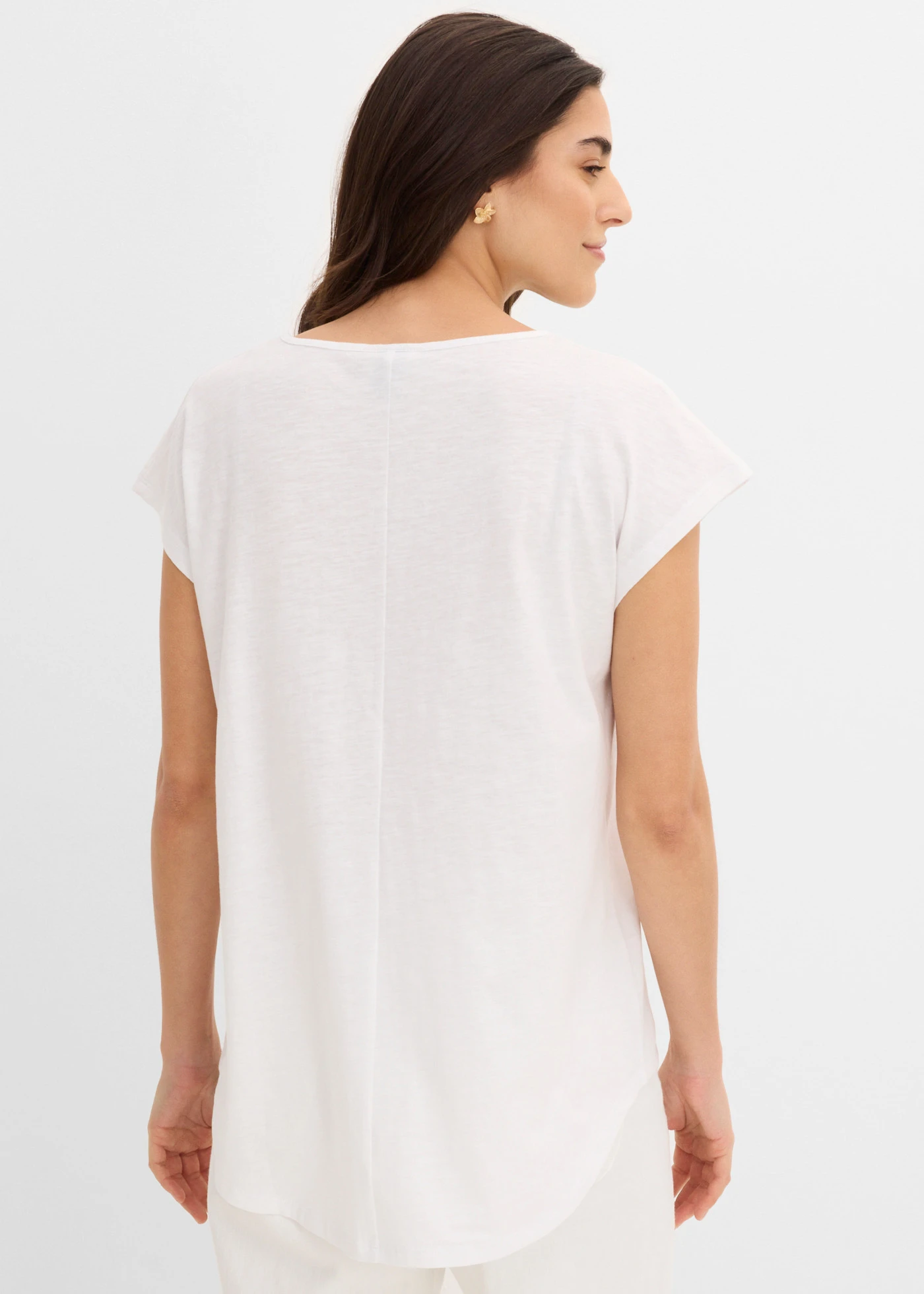T-shirt long 100% coton • blanc • product-page.page-title-suffix