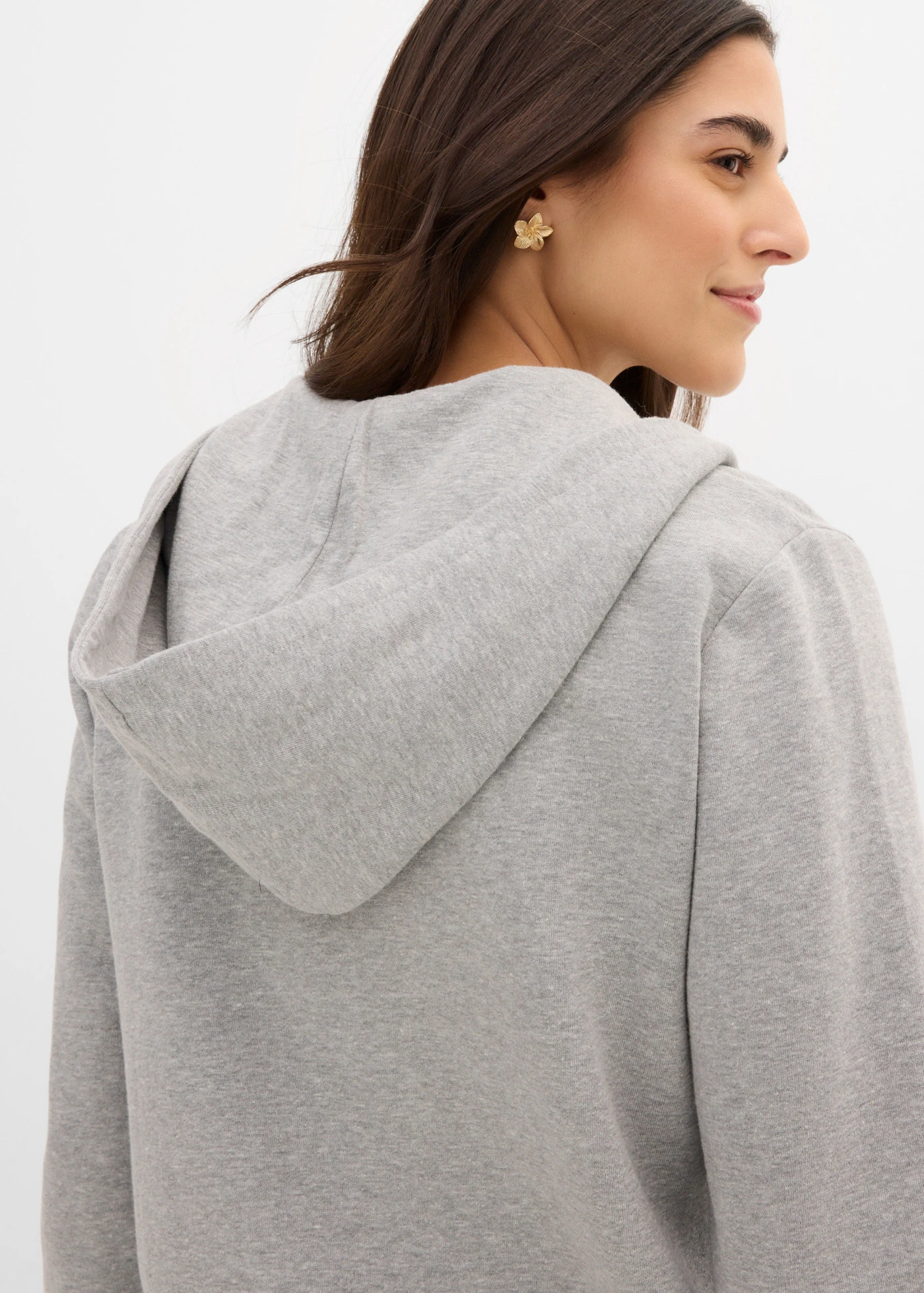 Sweat zippé à capuche, 100% coton • gris clair chiné • product-page.page-title-suffix
