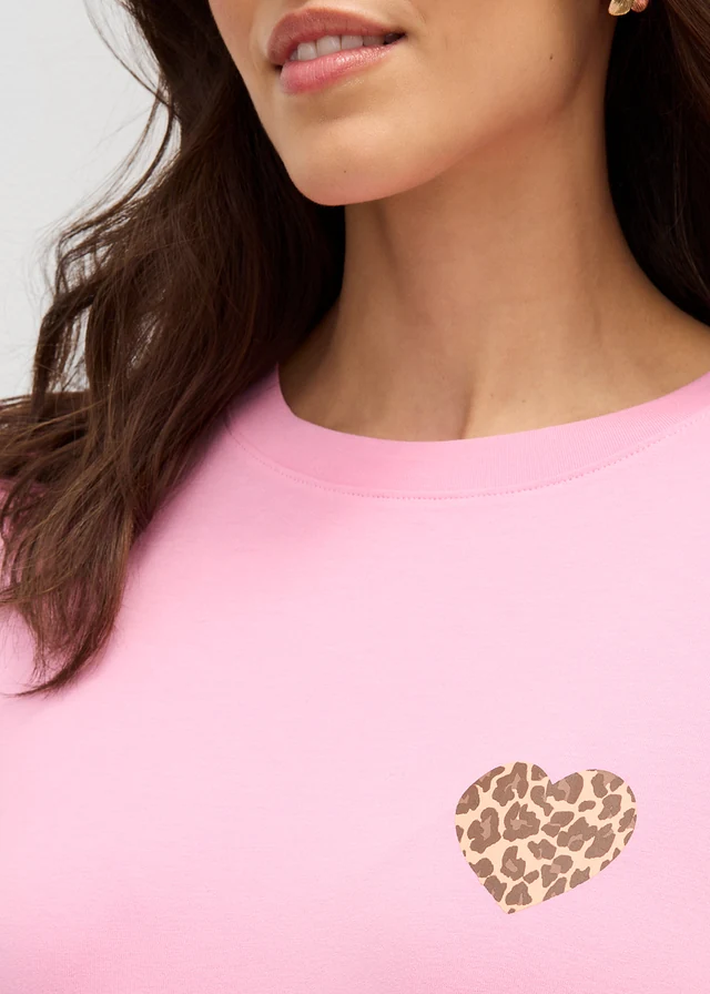 T-shirt raccourci à épaules descendues • rose beige • product-page.page-title-suffix