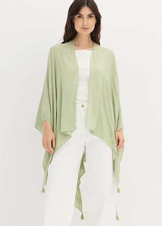 Lekkie letnie poncho • bladozielony • sklep bonprix